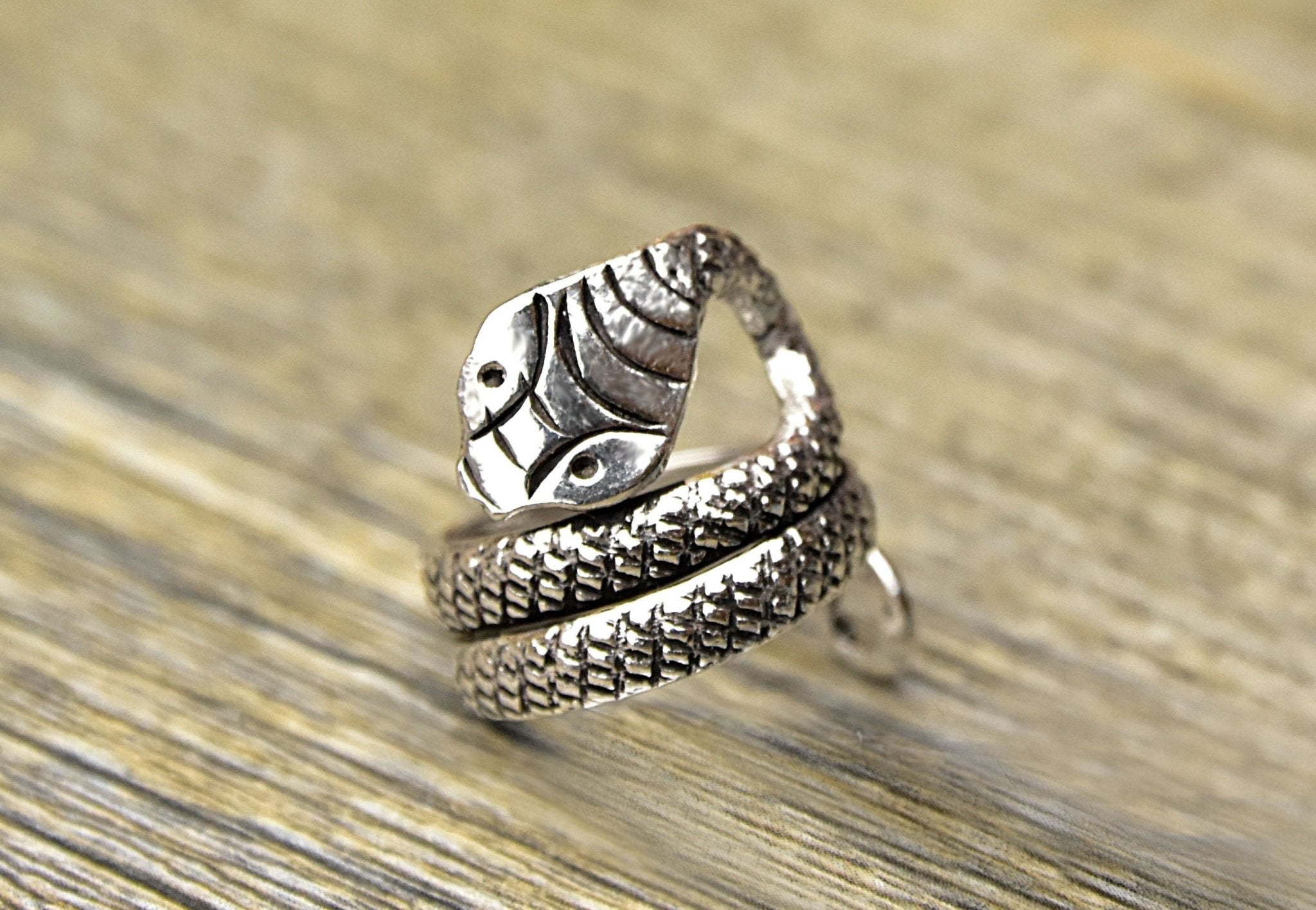 Adjustable Silver Snake Ring | Kat's Collection