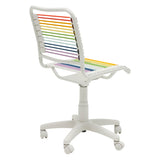 Bungie Low Back Office Chair in Rainbow with White Frame and Base