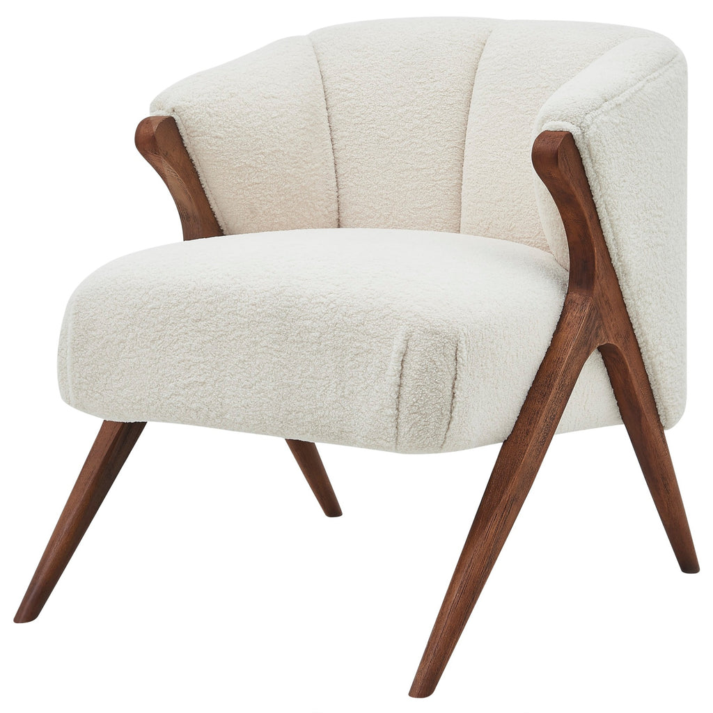 brown fabric arm chair