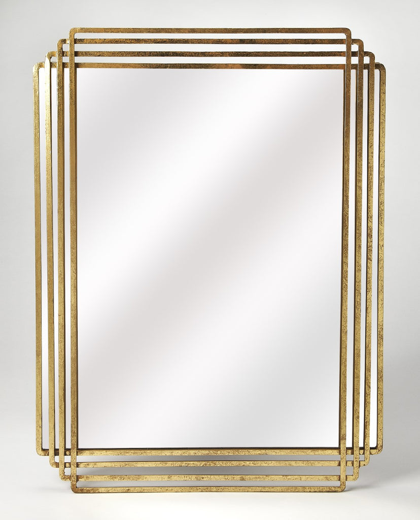 Uptown Gold Rectangular Wall Mirror – English Elm