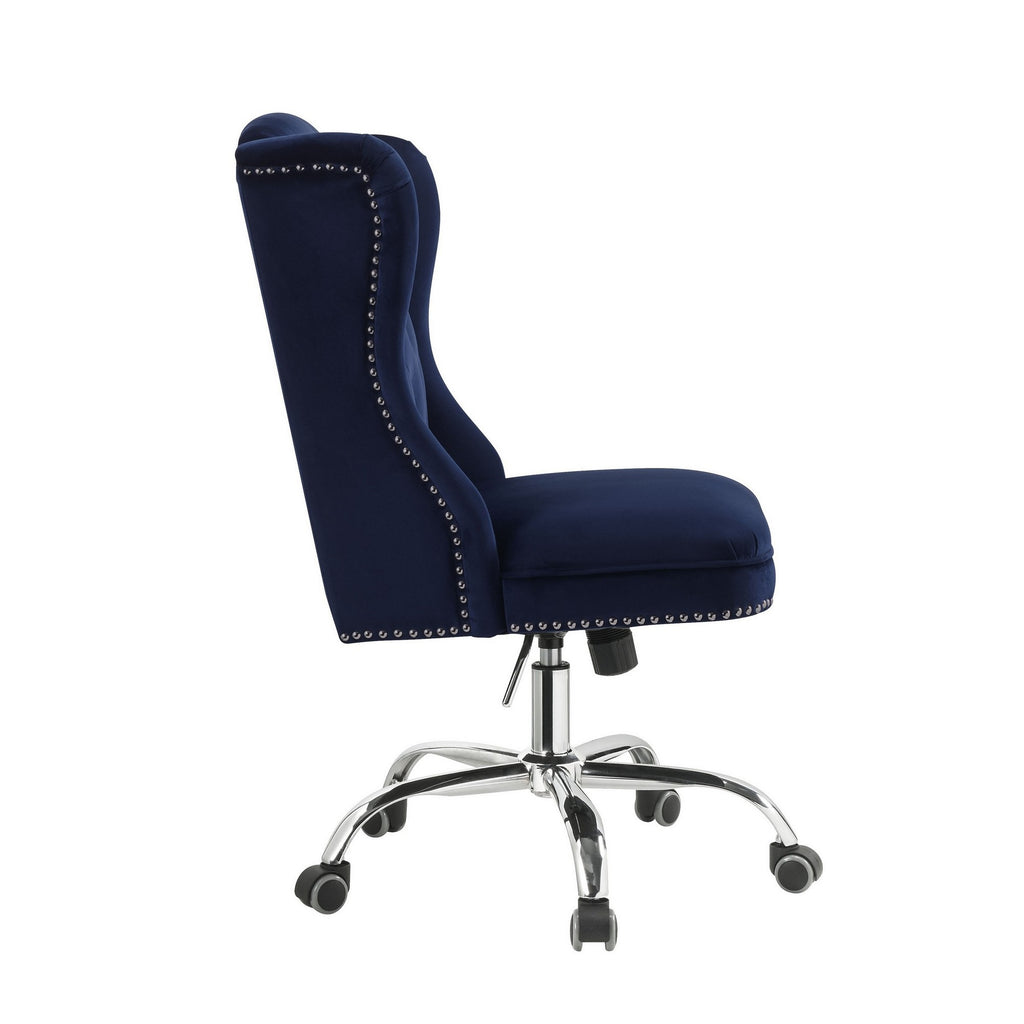 armless upholstered desk chair