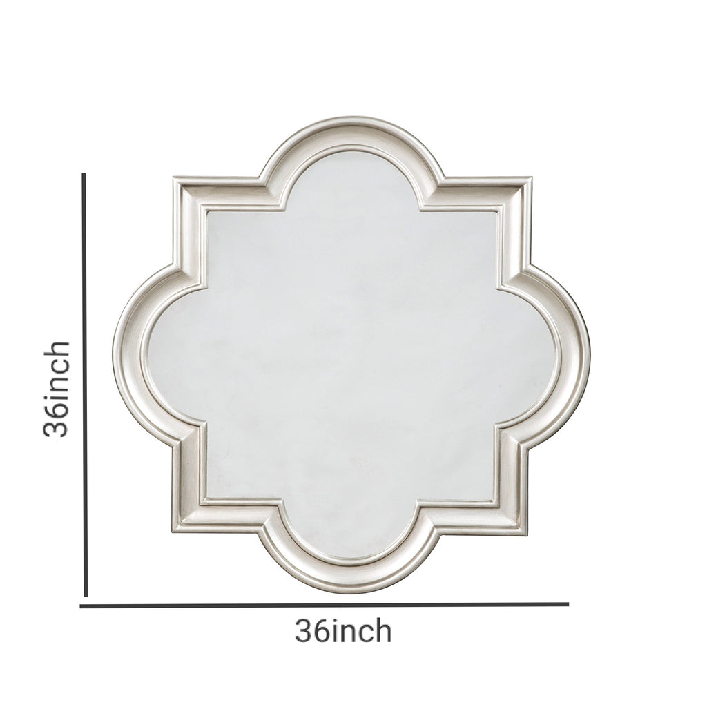 silver quatrefoil mirror