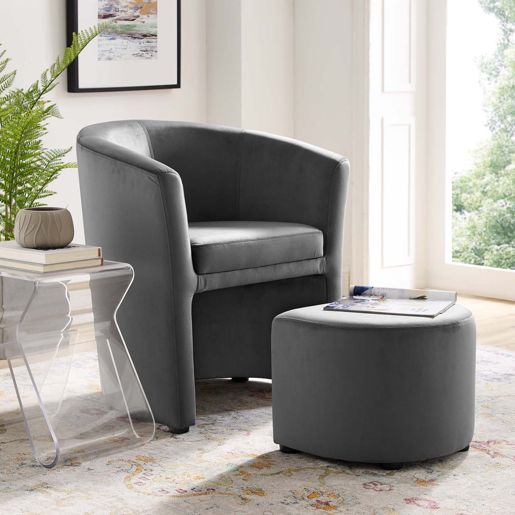 modway divulge armchair and ottoman white