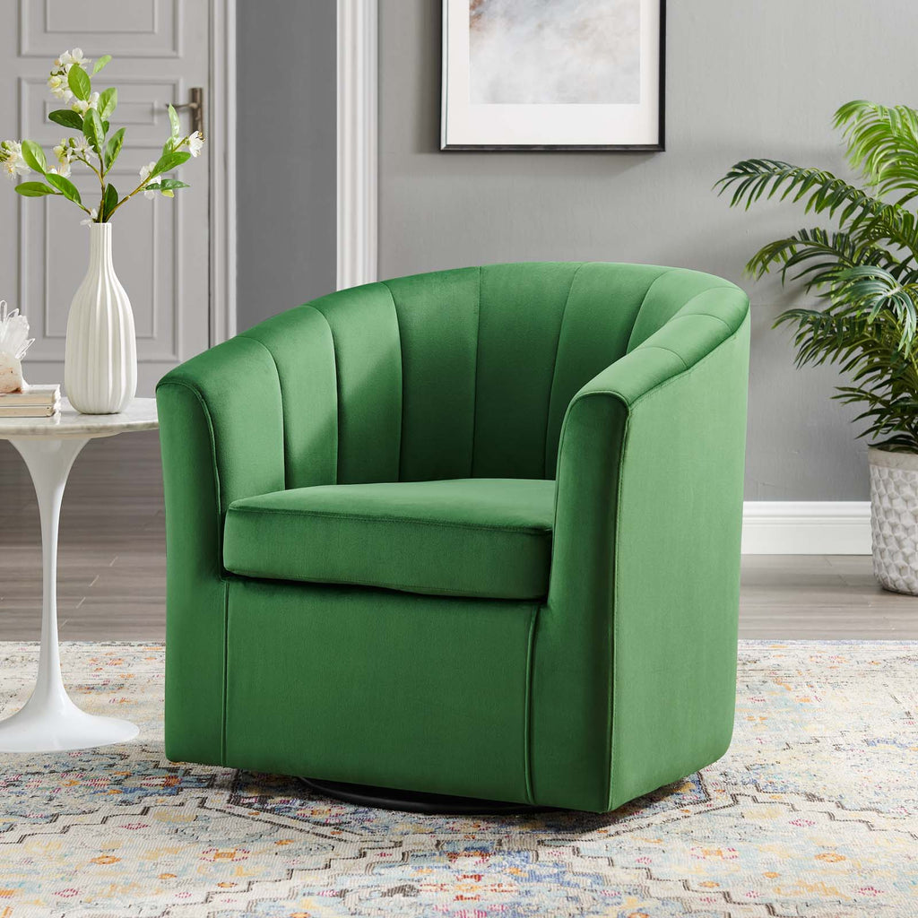 emerald green swivel chair