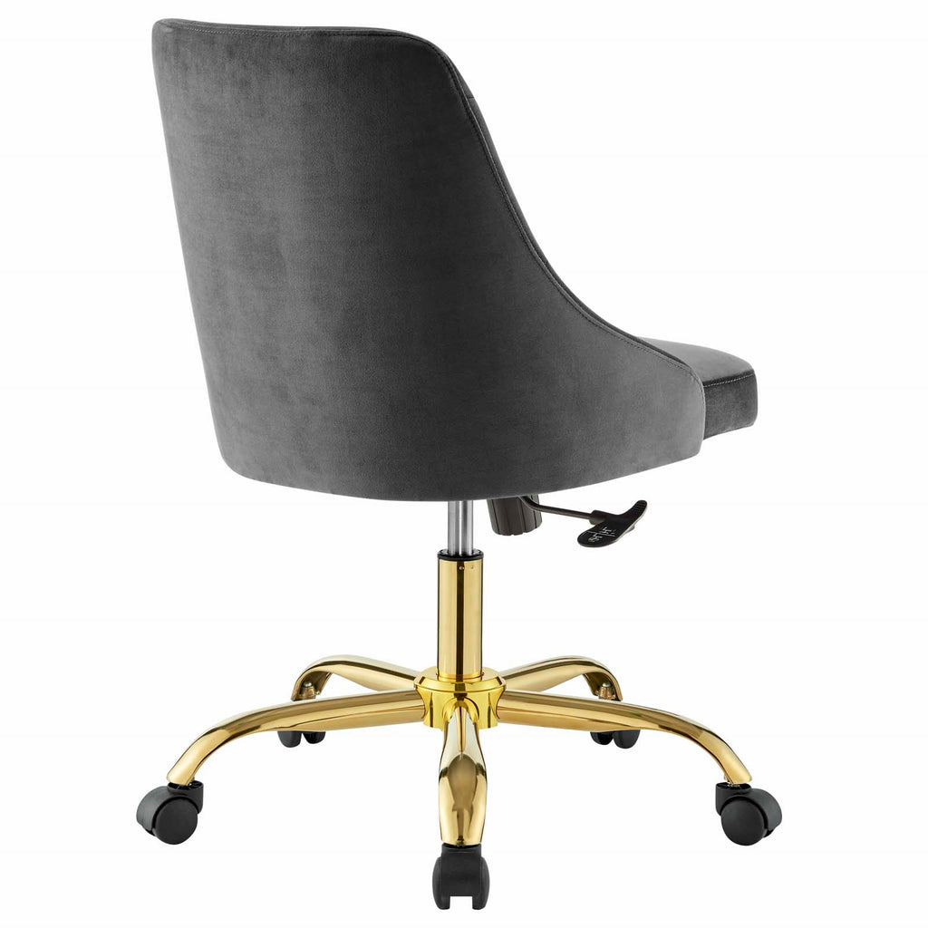 velvet desk chair gold legs