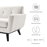 Modway Furniture Engage Herringbone Fabric Loveseat XRXT Ivory EEI-5759-IVO