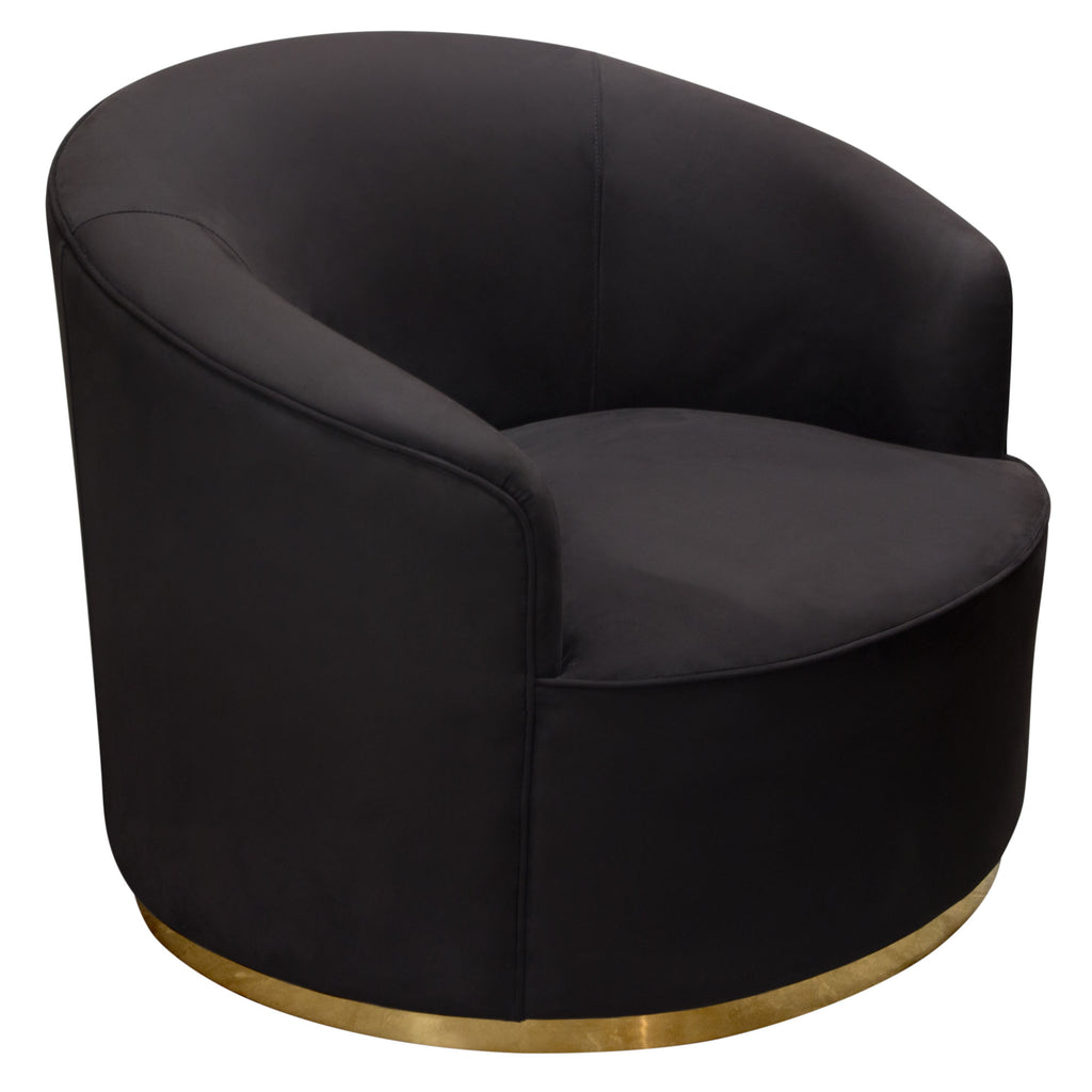 black suede chair