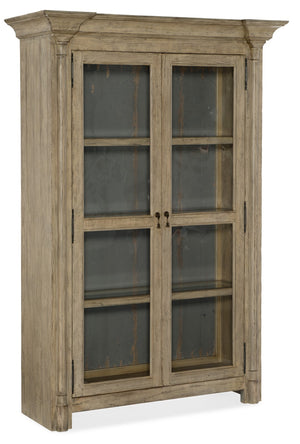 Hooker Furniture CiaoBella Casual Ciao Bella Display Cabinet- Natural in Pine, Poplar and Hardwood Solids with Maple and Pine Veneers, with Glass 5805-75906-85