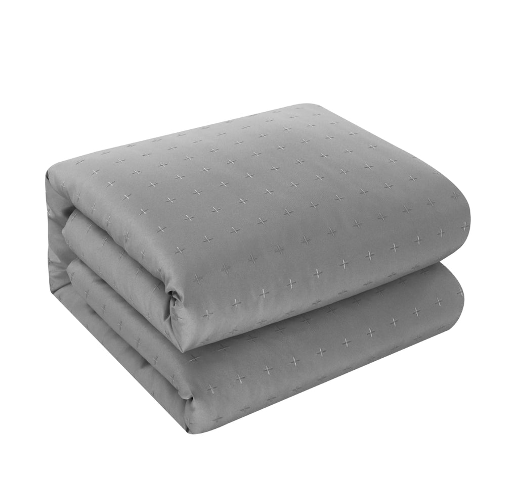 Emery Grey Twin 4pc Comforter Set