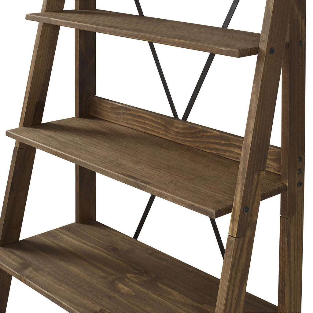 68 Solid Wood Ladder Bookshelf English Elm