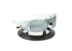 Oakley Batwolf Polished Clear Frame with Revant Optics Titanium Polarized Custom Lenses