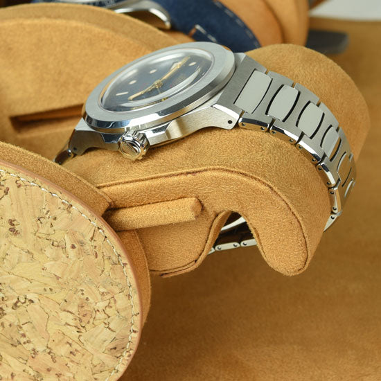 Uhrenrolle aus Leder mit Krokodileffekt