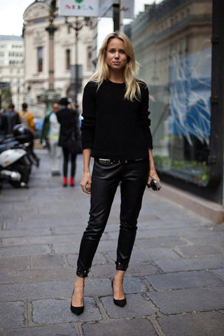 black sweater