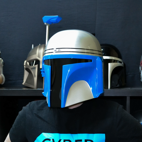 Jango Fett Clean and Damaged Helmets from Star Wars / Cosplay Helmet / Mandalorian Helmet / Star Wars Helmet