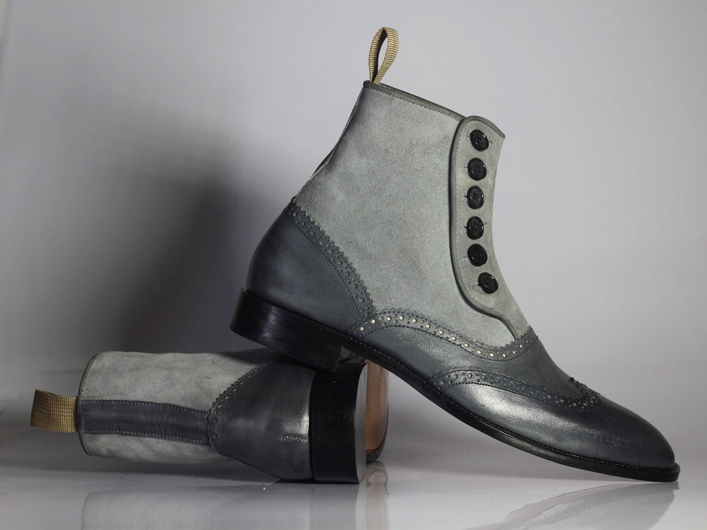 grey mens suede boots