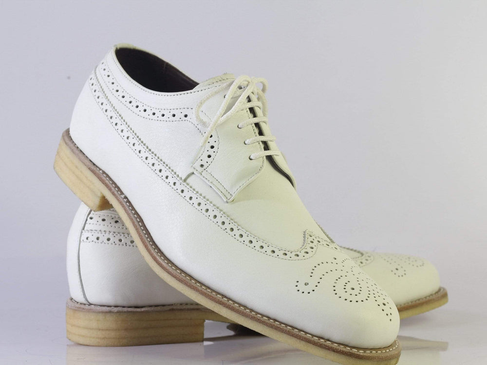 white sole leather shoes