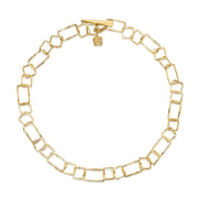 Square Chain Link Necklace in 18ct Yellow Gold - Hamilton & Inches