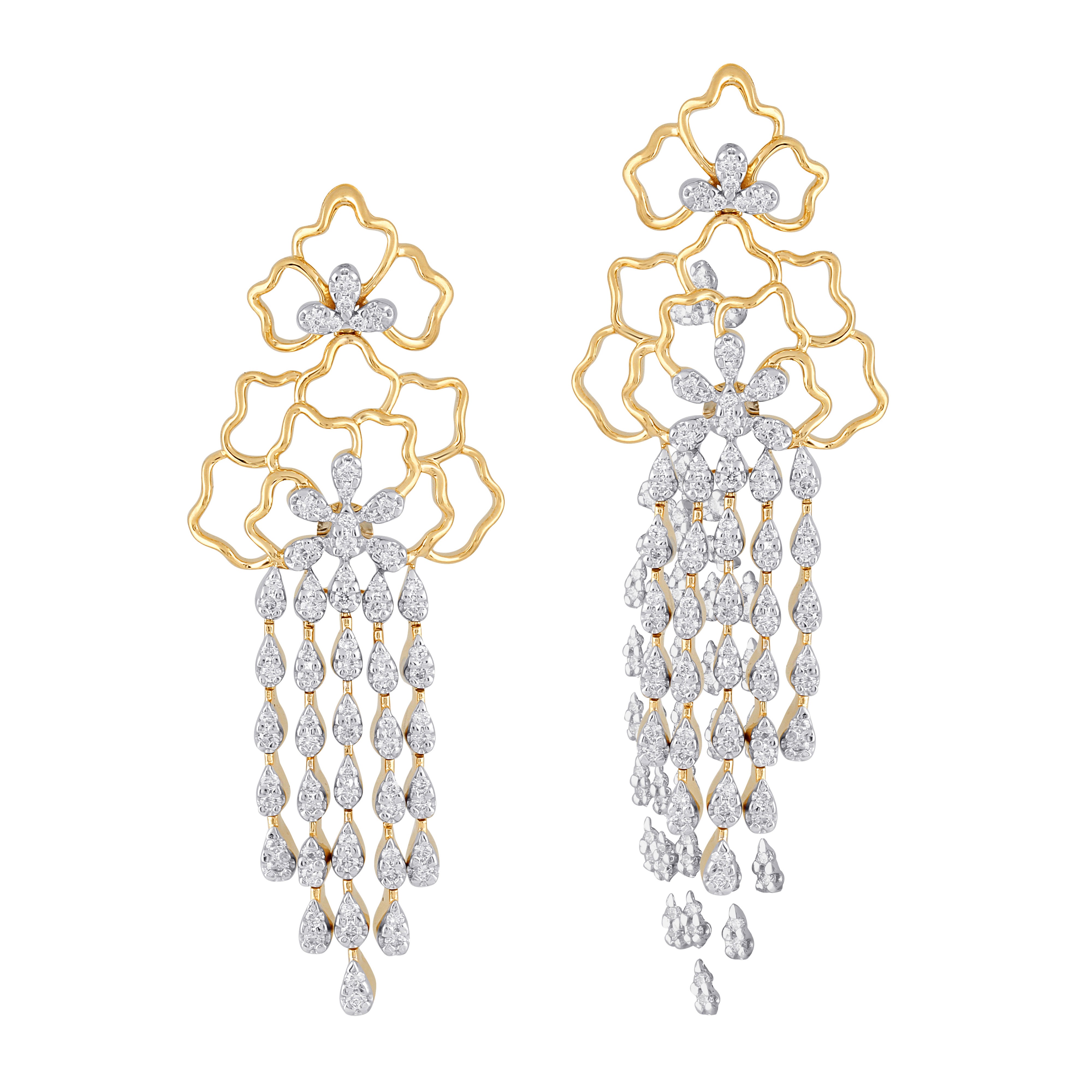 Taj Halo Gold and Diamond Earrings – MOI - Boutique Everyday Luxury