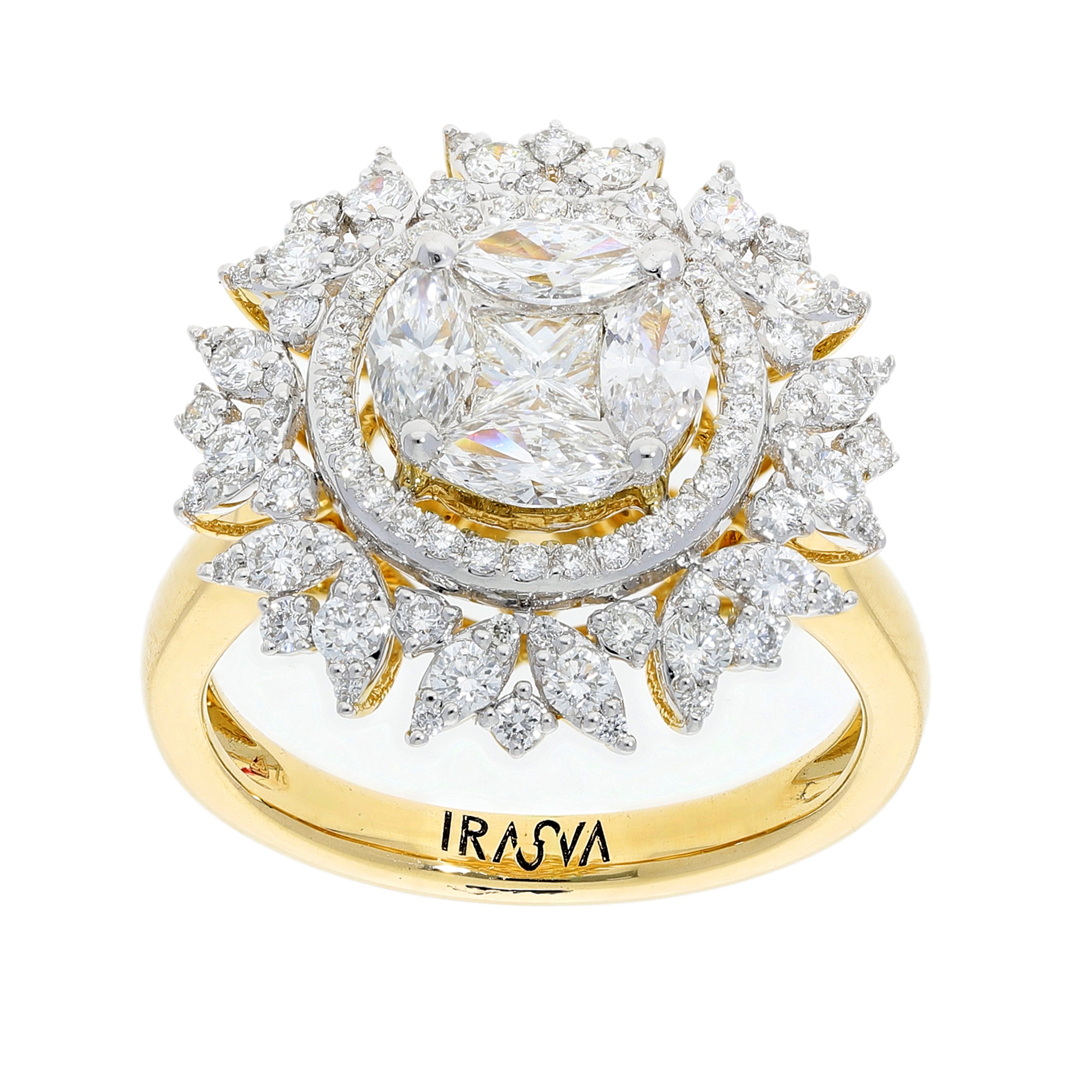 2 carat lab grown diamond emerald cut engagement ring, diamond side ha – J  Hollywood Designs