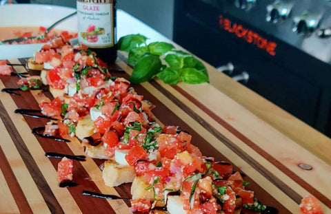 Healthy food on a griddle