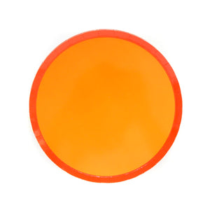 Orange Color Blocked Paper Plate - Sprinkle BASH - Solid Color Paper Plates