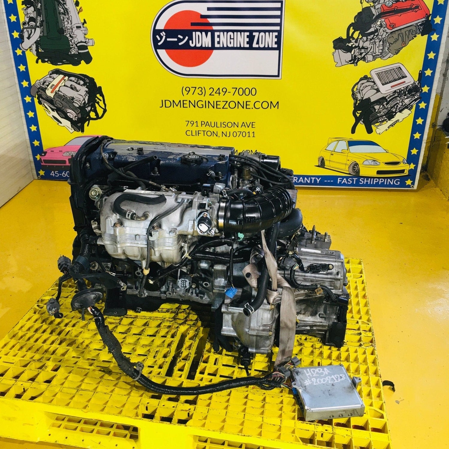 Honda Accord 2.3L Dohc Vtec Full Engine Transmission Automatic Swap - H23A Blue Top - Low Mile JDM Engines