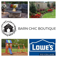 Home improvement gift card donated by Barn Chic Boutique