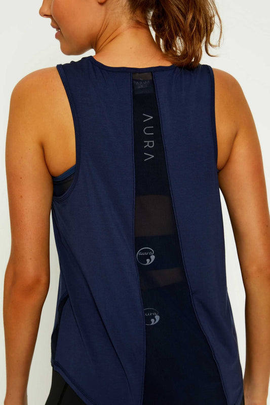 Split Back Tank - White – Aura Collective