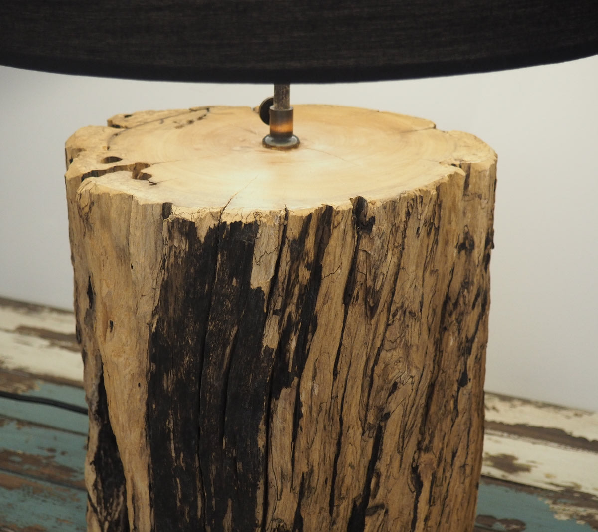 Rustic Wooden Tree Trunk Table Lamp Kenyon Rustic House Cornwall