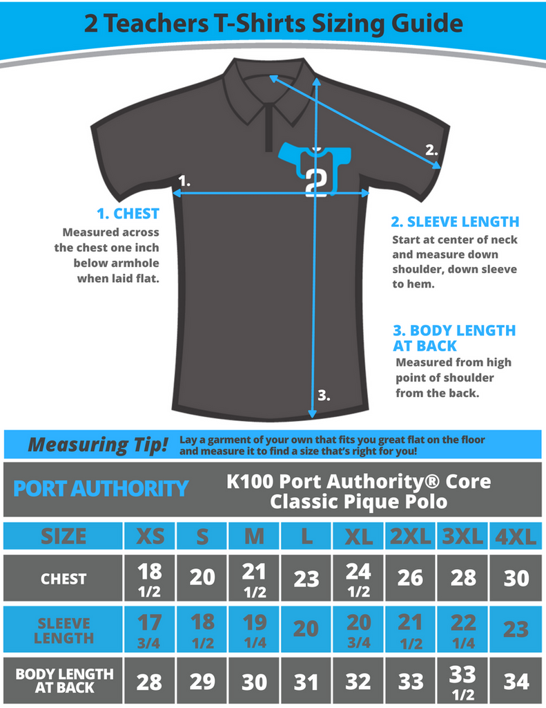 Port Authority Shirt Size Chart