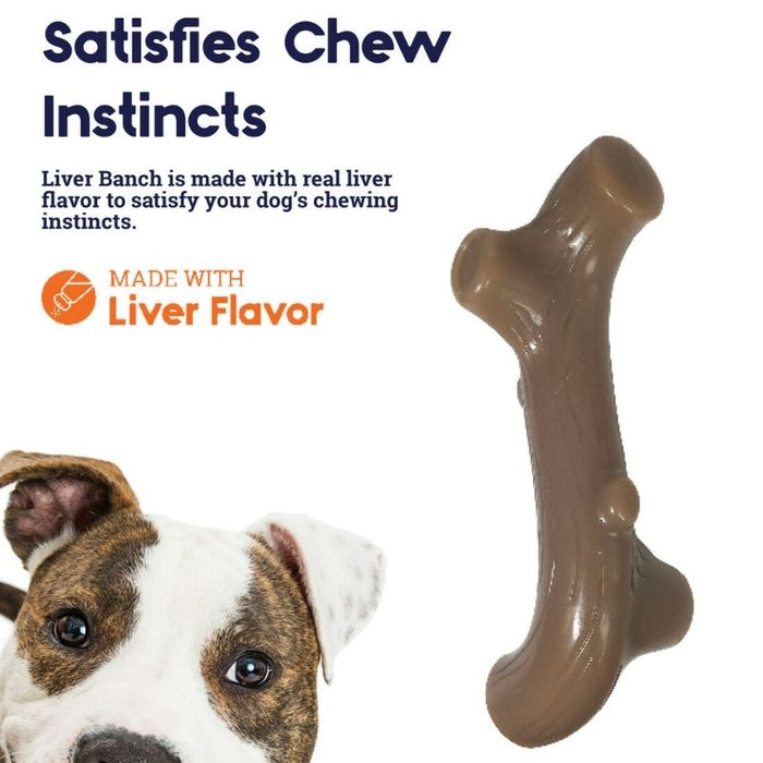 Petstages Dog Chew Toy - Liver Branch Chew