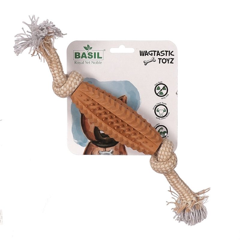 Buy Basil Dog Toys Dumbbell with Hollow Center for Treats at