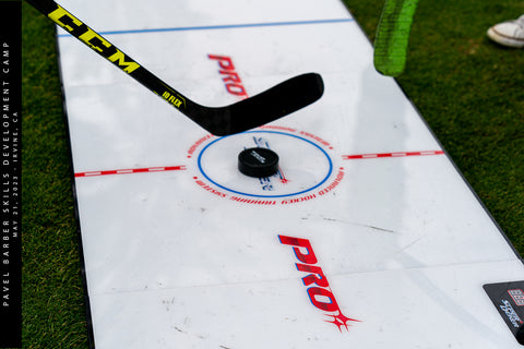 SuperDekerPRO can be paired with a heavy weighted hockey puck for strength training this off season.