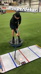 Traditional hockey stick handling tools are boring and bland. Try having some fun with the SuperDeker puck handling trainer!
