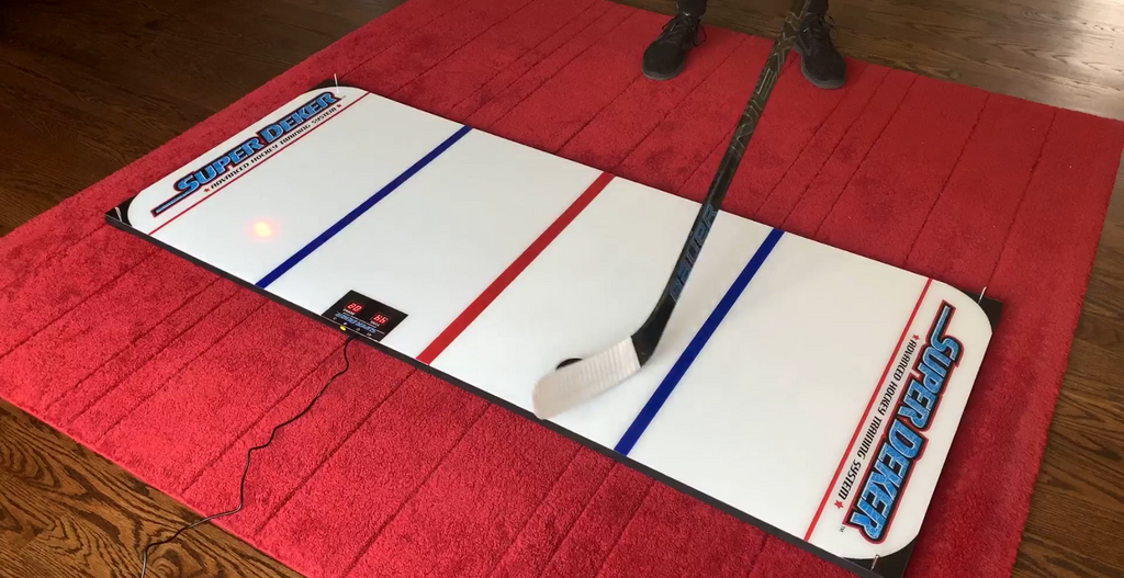 The SuperDeker is the best system for how to practice hockey without ice!