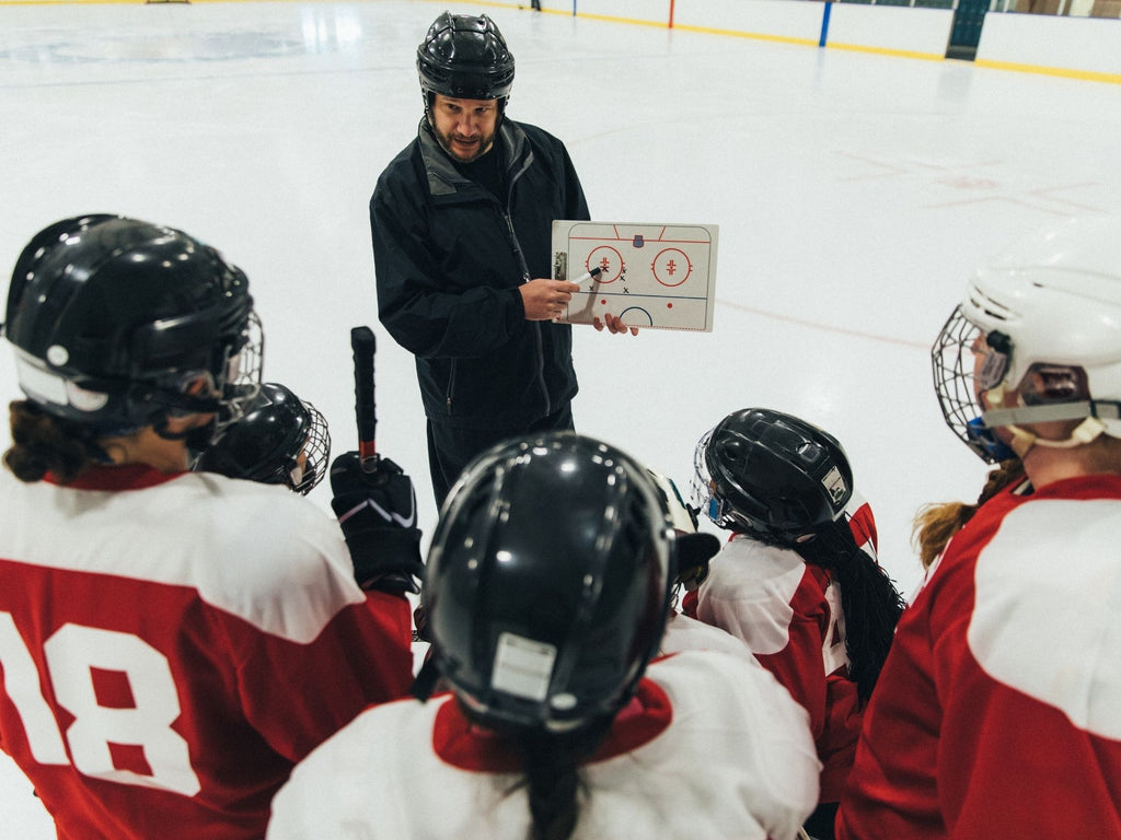 Making a plan with your teammates is a great time to discuss how to practice stickhandling off ice with the SuperDeker!