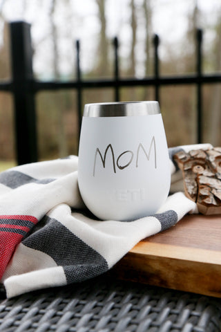 Personalized Yeti Tumbler with Wedding Heart Design - Lazerworx