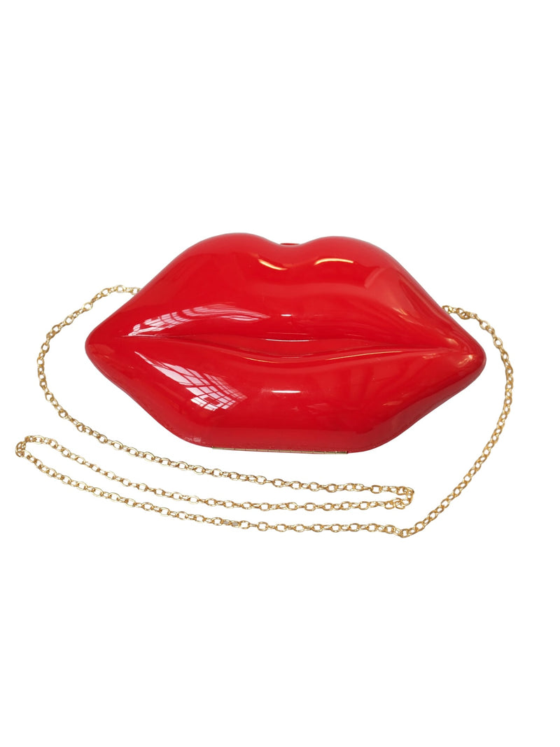 lips clutch bag