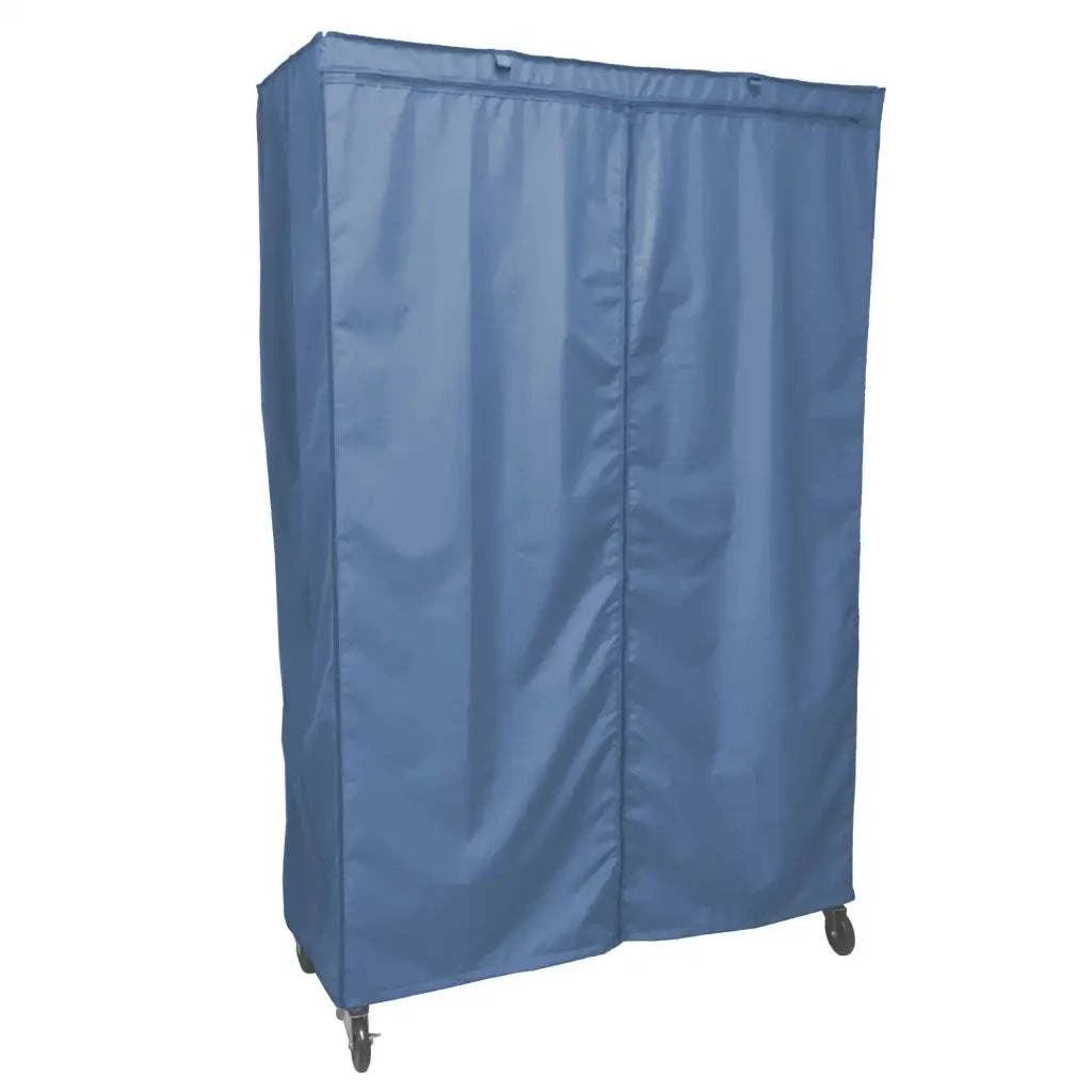 Storage Shelving Unit Cover, fits racks 48"W x 18"D x 72"H in Dusty Blue