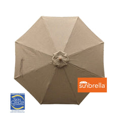 9ft Market Patio Umbrella 8 Rib Replacement Canopy Sunbrella Fabric Dupione Latte