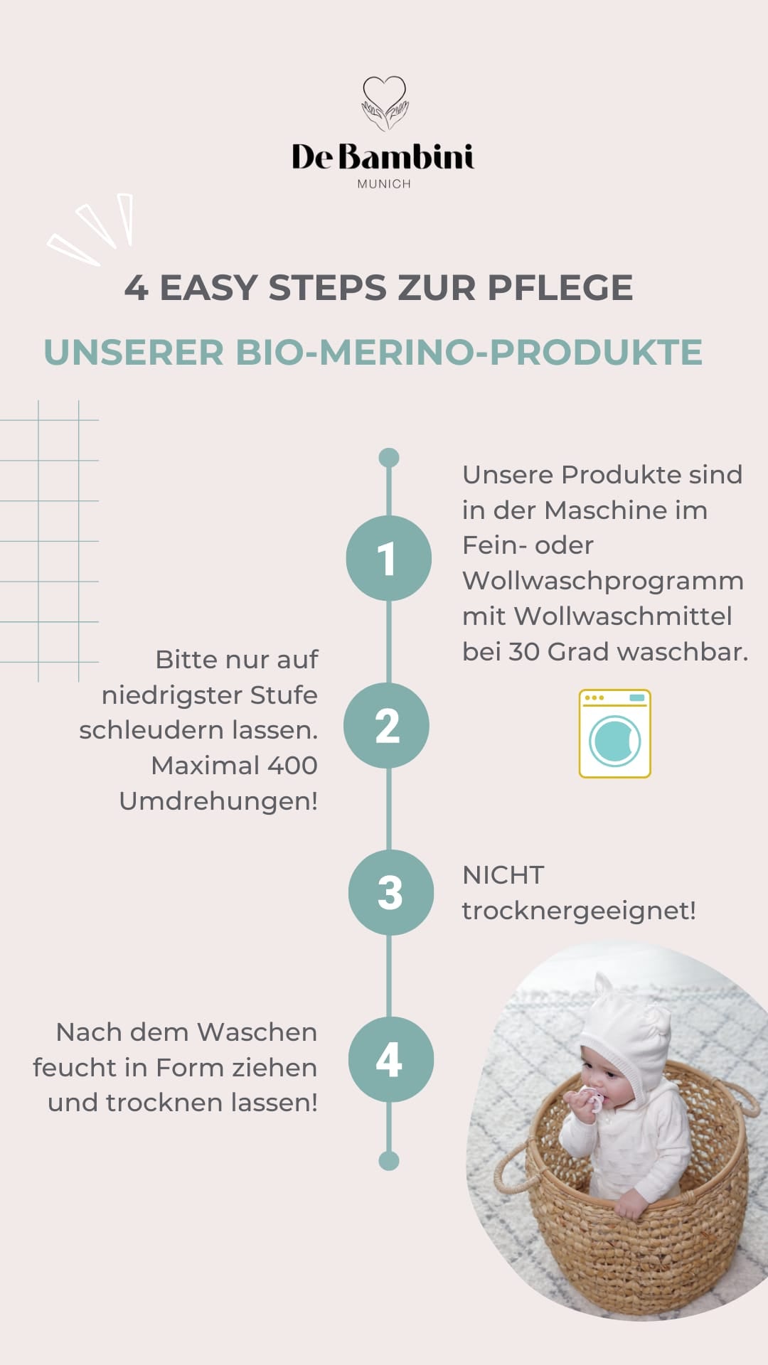 Praktische Tipps für das Waschen von nachhaltiger Babykleidung - DE BAMBINI Munich