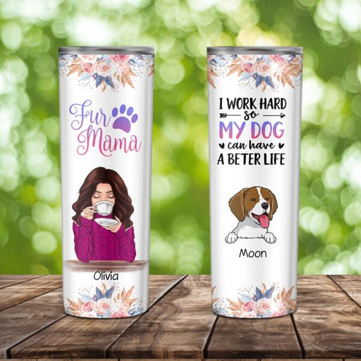 Best Fur Mom Life - Dog & Cat Personalized Custom Tumbler