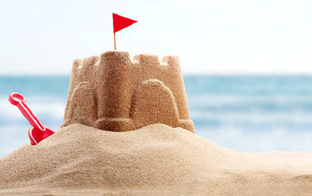 bucket and shovel for beach sandcastle