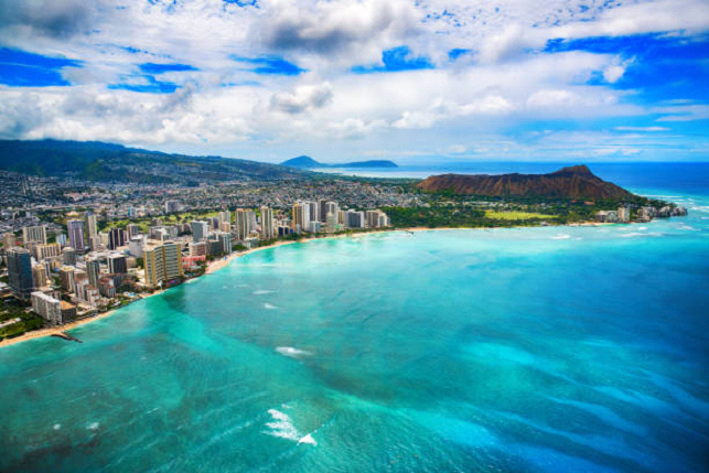 Hawaii Coast with Buildings