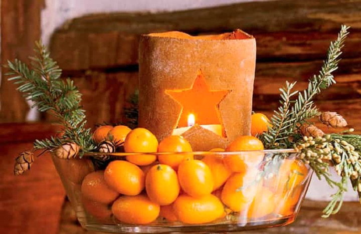 orange citrus christmas decoration