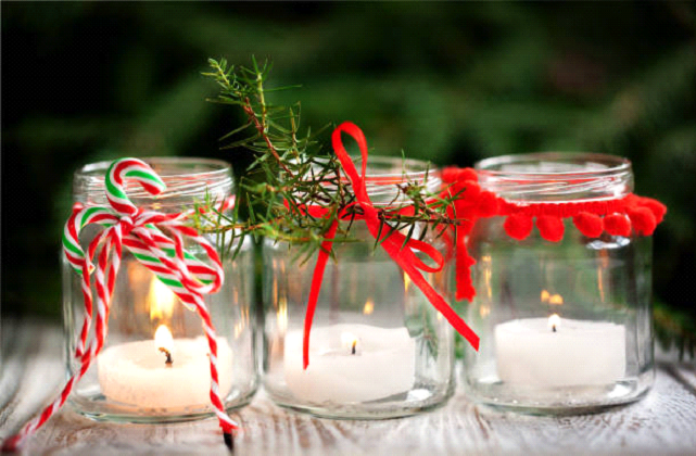 decorating mason jars for christmas holiday