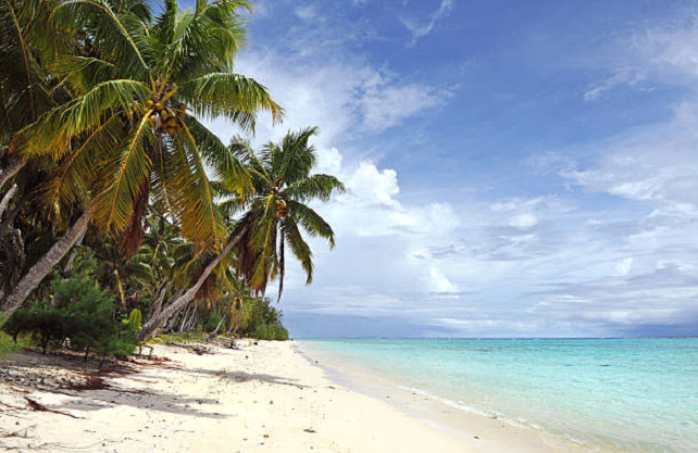 Coast of tuvalu beach
