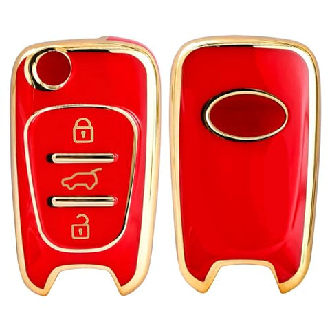 Silicone Car Key Cover Compatible for TOYOTA Innova Crysta Push