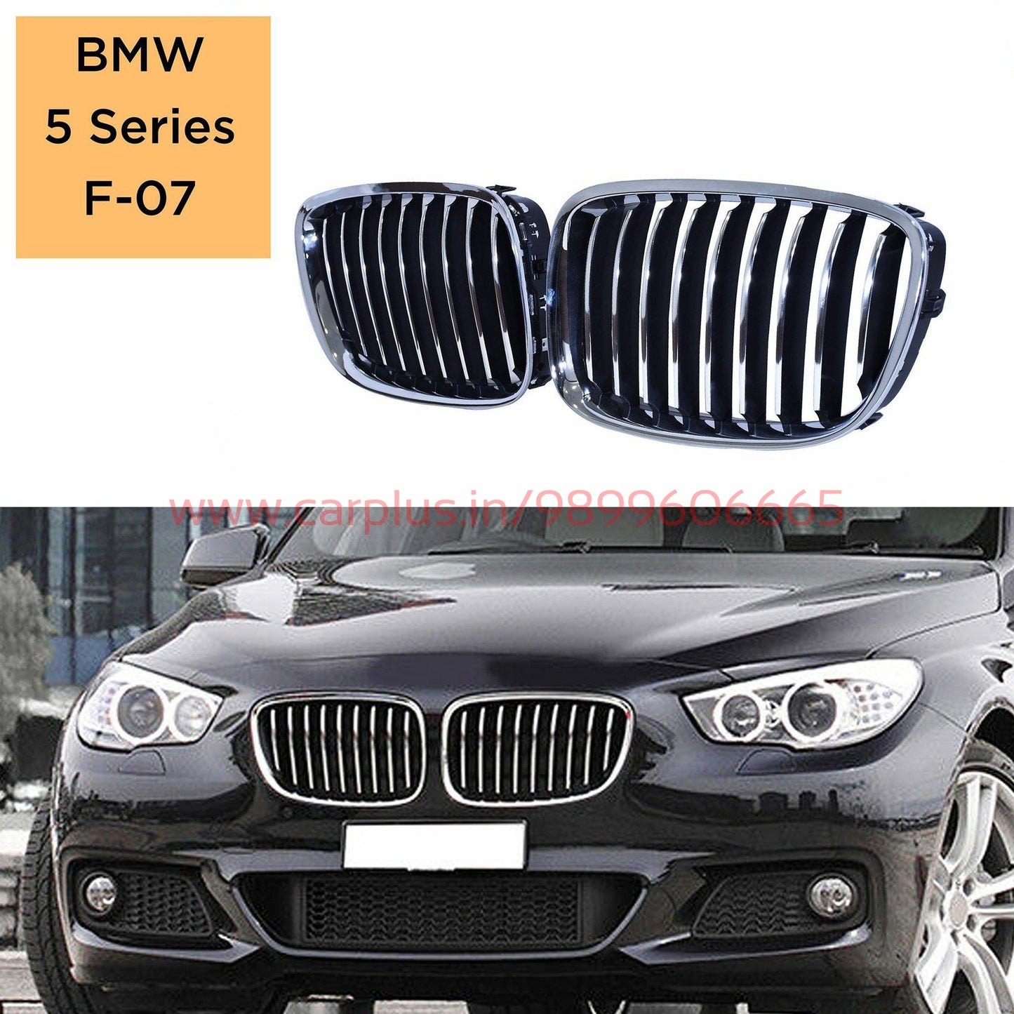 KMH Replacement Grill For BMW 1 Series F20 (Outer Chrome with Black Fi –  CARPLUS