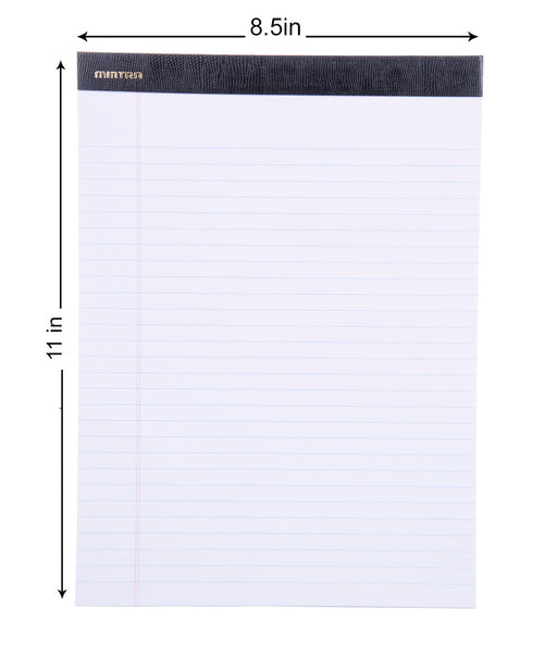 Mintra | Basic Pastel Legal Pads - 8.5in x 11in Narrow Ruled 6 Pack
